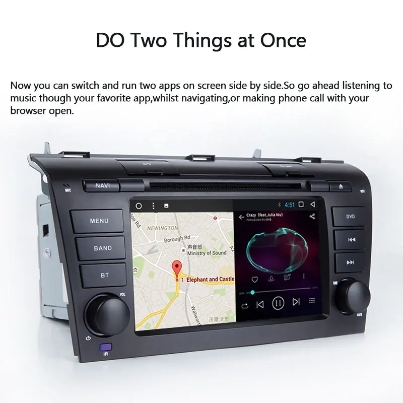 2 din Android 8 1 gps Авторадио dvd плеер автомобиля для MAZDA3 MAZDA 3 2004 2005 2006 2007 2008 2009 StereoTape