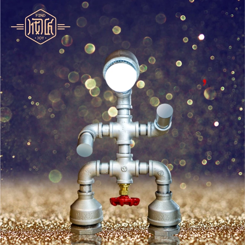 

Industrial Pipe Style Creative Desk Lamp "Runner" Bedside Pipe Light Slothing Store Cafe Lights Free Shipping-FJ-DT1S-005A0