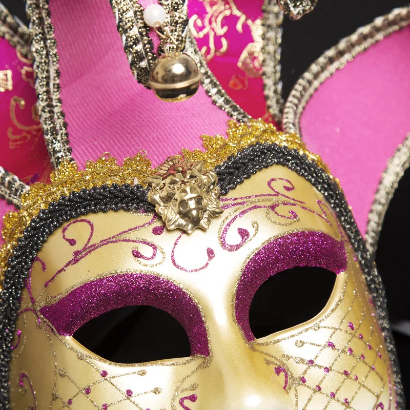 Cosplay Glamour Fashion Halloween Ball Party Mask Christmas Creative Venetian Makeup Performance Mask Shiny Gold Powder Mask