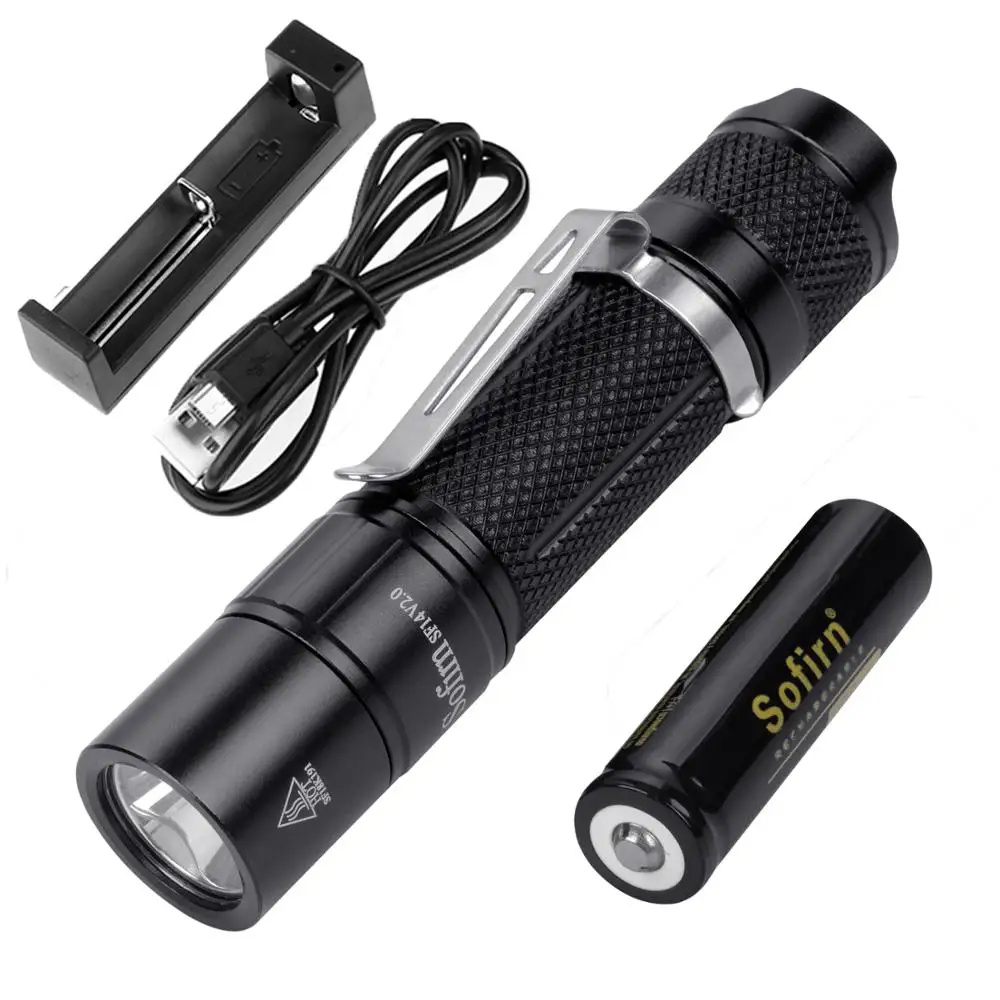 Sofirn SF14 V2.0 Мини мощный светодиодный светильник вспышка AA/14500 фонарь CREE XP G2 5350 5700K