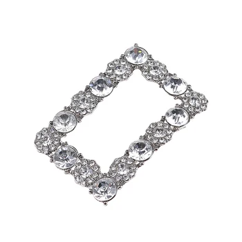 

Elegant Rhinestone Square Shoes Buckle Bridal Wedding Charm Metal Crystal Shoe Clips Decor Accessories For Girls
