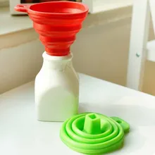 DHL,, 200 шт., кухонные гаджеты, аксессуары для инструментов, Силиконовый складной стиль, воронка, мини, складной, портативный