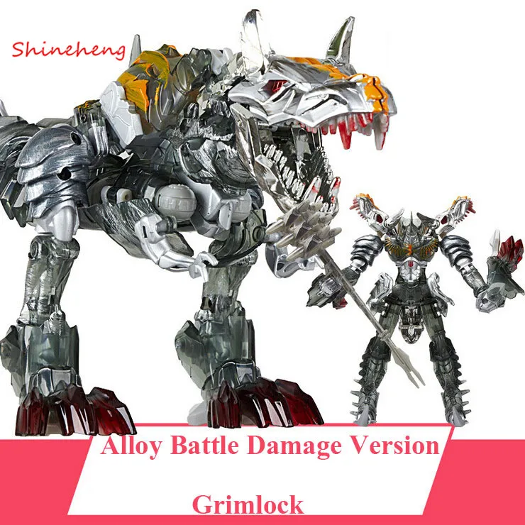 

SHINEHENG Deformation on Movie 4 Tyrannosaurus Rex Dinobots Grimlock Robot Dinosaur Model ABS&Alloy Action Figure Toy Boy Gift