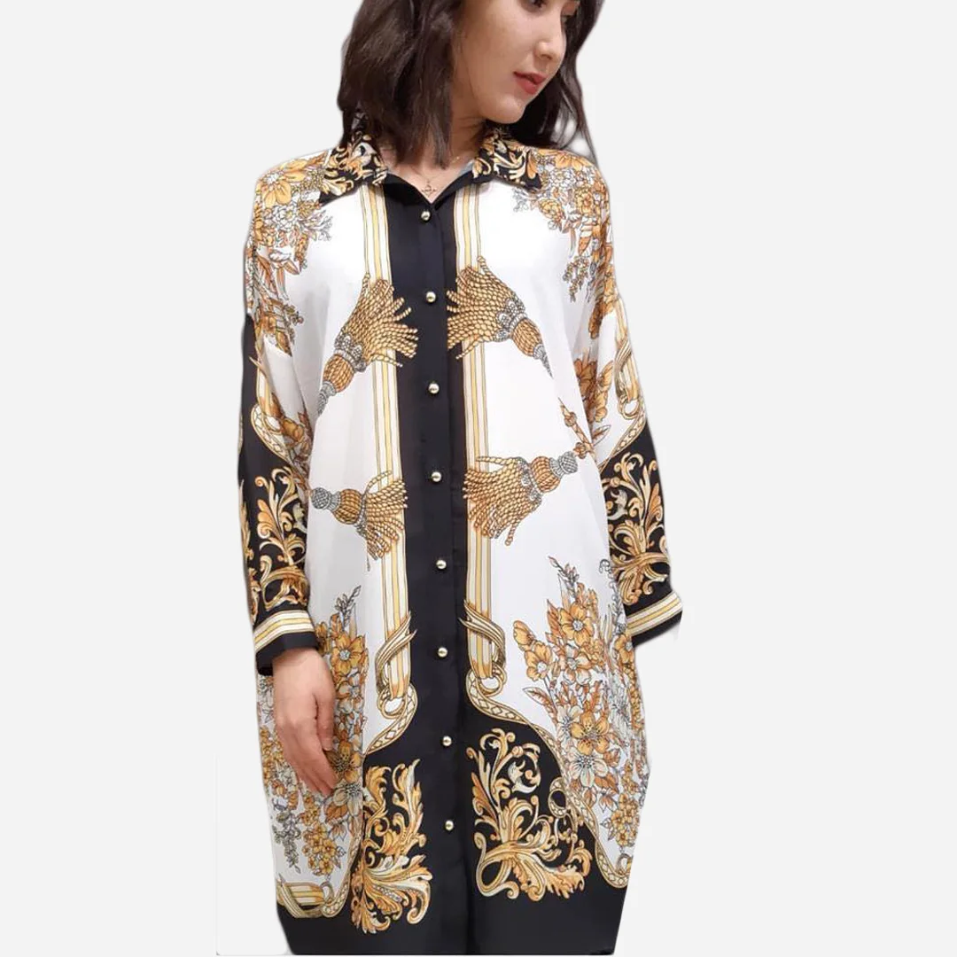 

2019 New style classic African women's Dress Dashiki fashion Printed long shirt dress size s-xxl