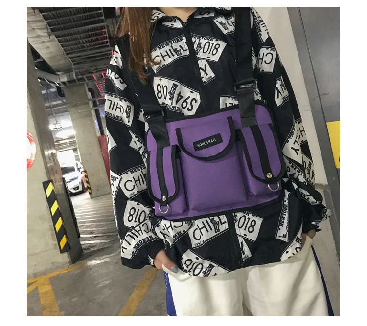 2019 Новая модная мужская поясная сумка в стиле хип-хоп Уличная функциональная тактическая Женская сумка через плечо bolso W374