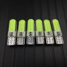 T10 W5W силиконовый чехол COB светодиодный автомобиль клиновидный для салона светильник WY5W 194 501 Авто Парковка лампы поворота сторона белая лампы 12V