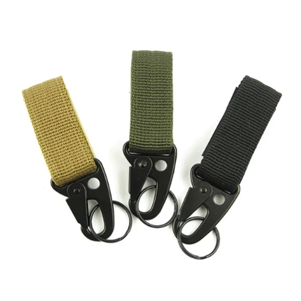 

Outdoor Nylon Key Hook Webbing Buckle Hanging Belt Carabiner Clip Multifunctional Camping Climbing Hiking Equipment Buckles