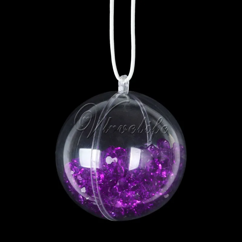 824 35 De Réduction10 Pièces 80mm Décoration De Noël Boules En Plastique Transparent Boule De Noël Boule Dornement De Noël Boule De Bonbons
