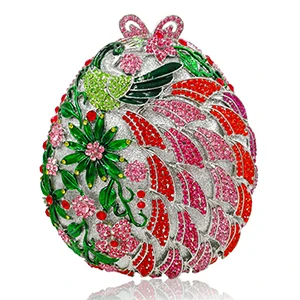 2 Серебристый металлический с кристаллами клатч Красный/Розовый/Зеленый клатч со стразами Кошелек вечерние сумочки и клатчи Для женщин листья вечерние сумки на ремне - Цвет: 2