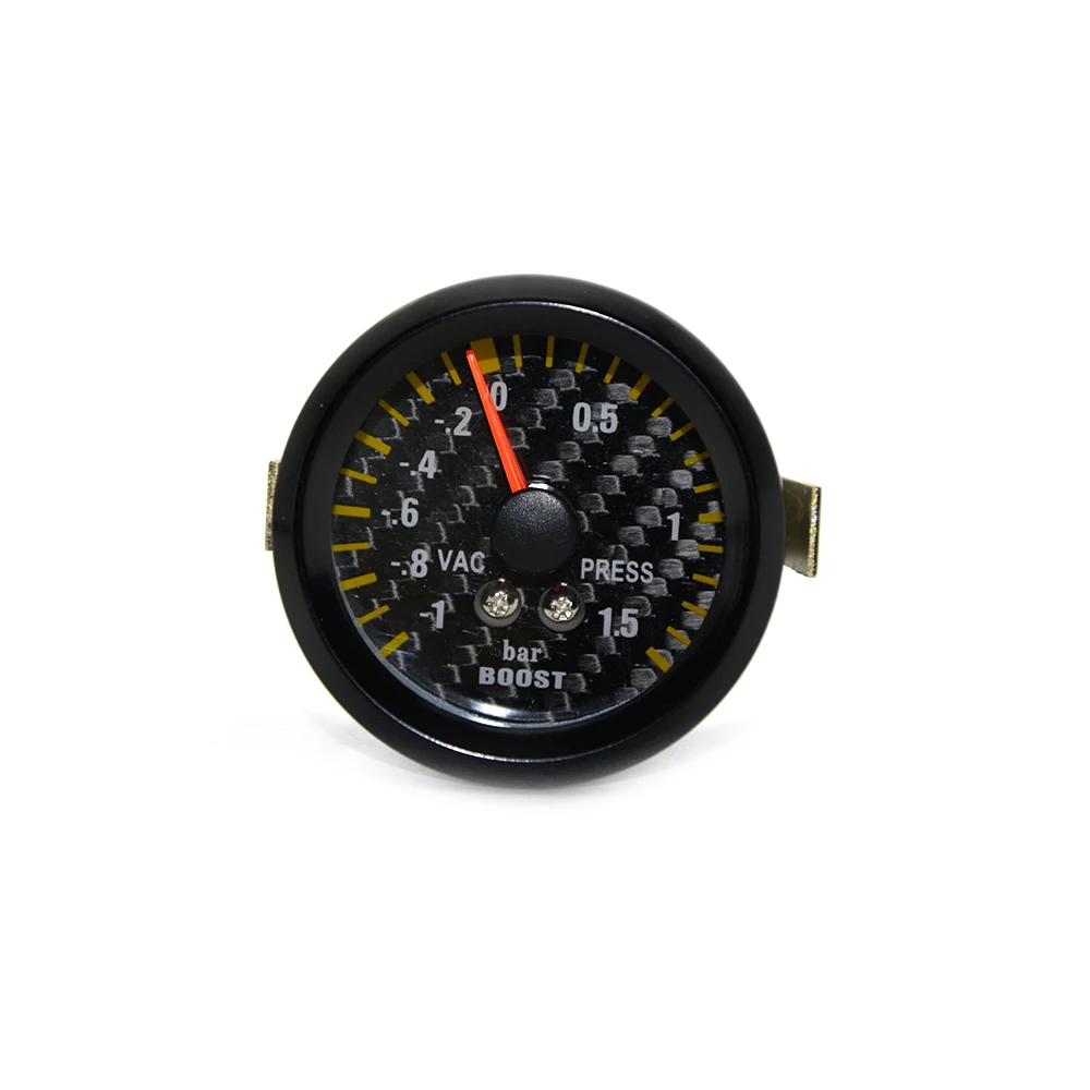 2" 52mm Carbon Fibre Face Black Rim Boost bar gauge/psi/water temp/oil temp/oil press/volts/tachometer/vacuum/ gauge pods