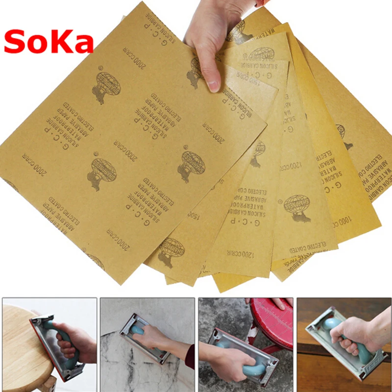 10 pcs/lot Sharpness Brand Abrasive Paper Car Polish 23CM