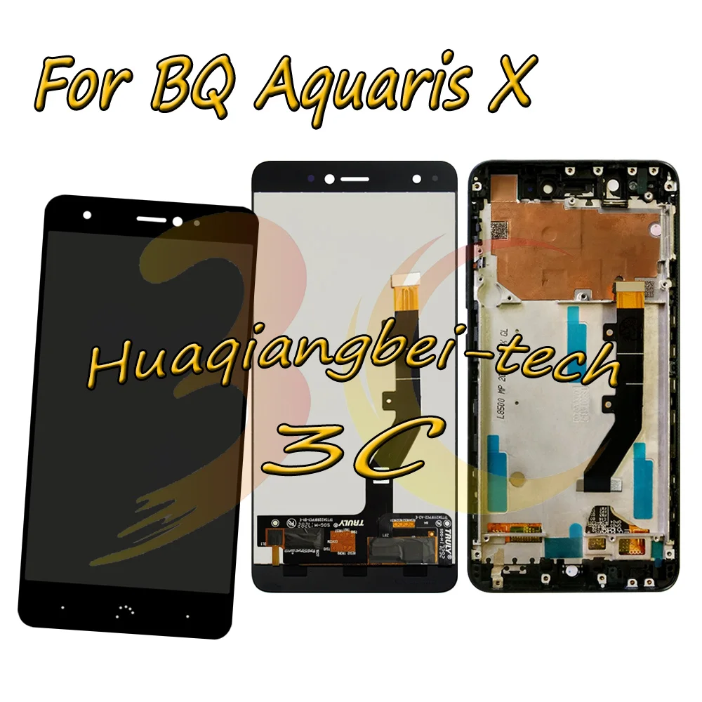 

New 5.2'' For BQ Aquaris X / BQ Aquaris X Pro Full LCD DIsplay + Touch Screen Digitizer Assembly With Frame 100% Tested