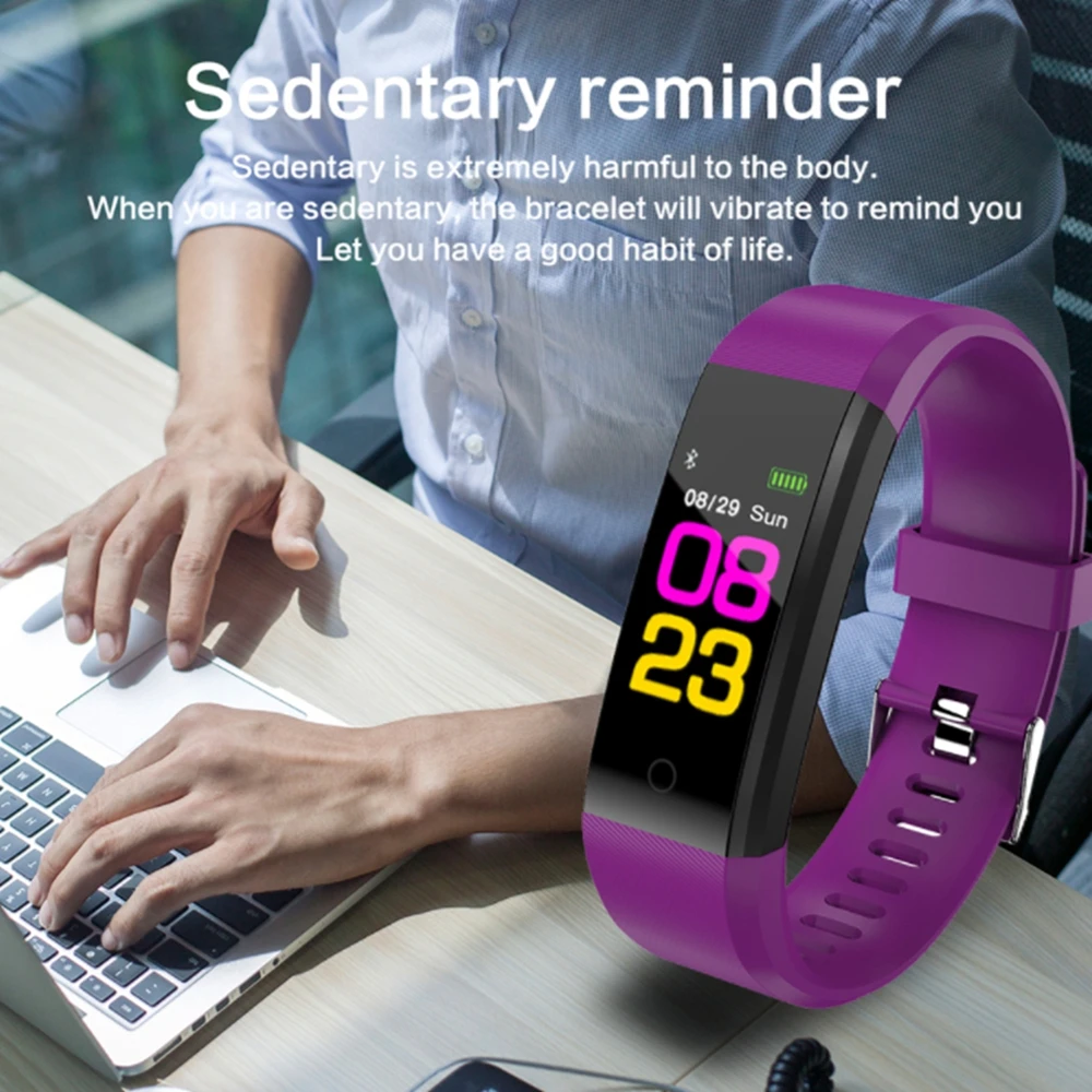 ID115Plus Smart Wrist band Bluetooth Heart Rate Monitor