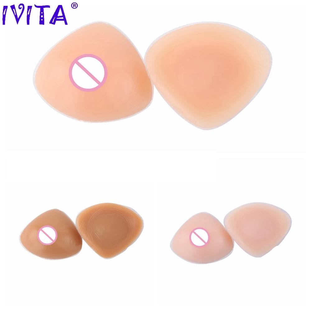 

IVITA Silicone Breast Forms Fake Boobs Triangle Breasts Suit For Crossdresser Transvestite Drag Queen Postoperative Mastectomy