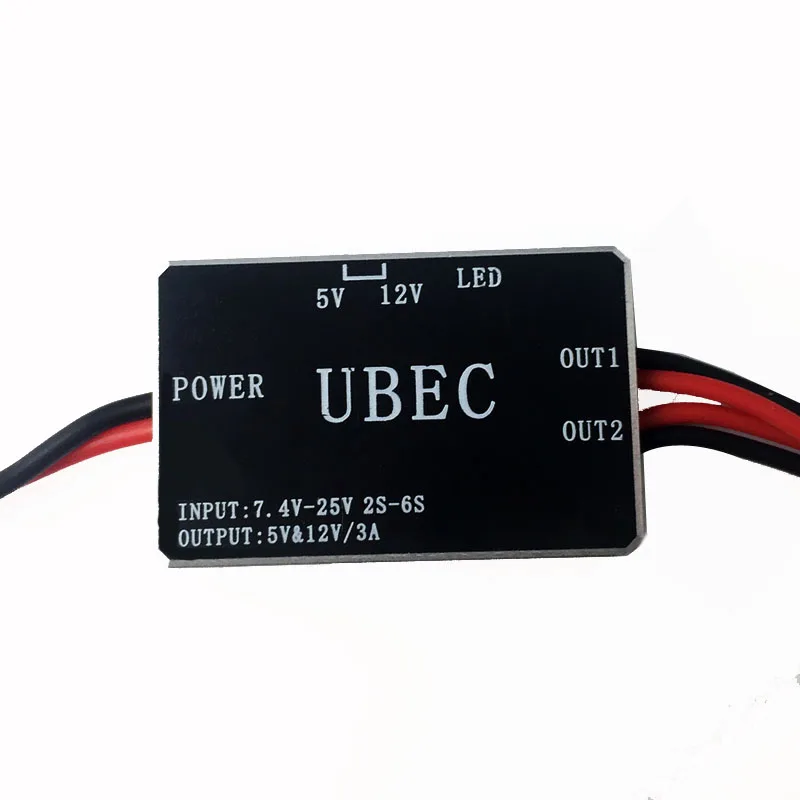 

High Quality 5V&12V 3A UBEC Support 2-6S/3-6S Lipo Battery Fully Shielded Anti-interference Voltage Stabilizer