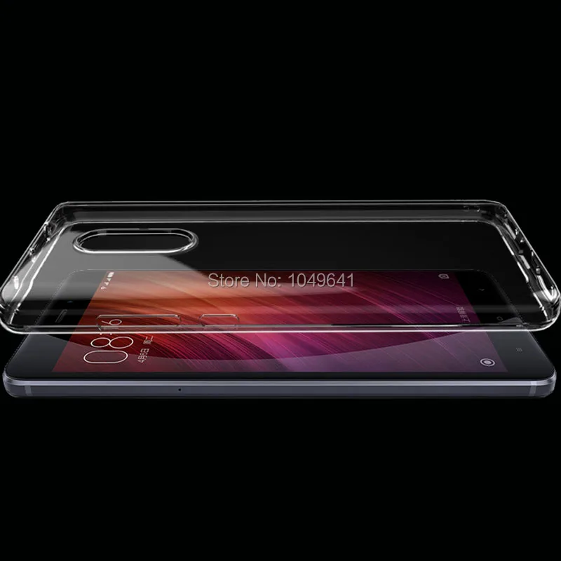 KXM1200_3_Ultra-thin Transparent  Pure Black TPU Protective Case for Xiaomi Redmi Note 4X 5.5 inch