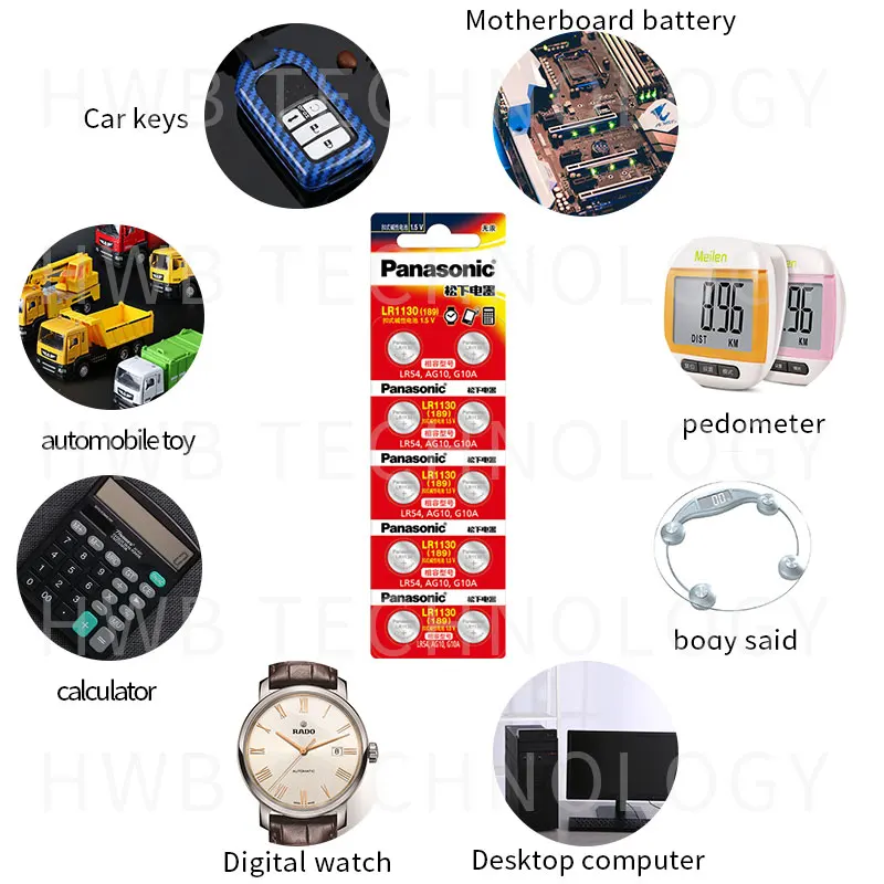 4 шт. 100% натуральная оптовая продажа PANASONIC LR54 189 AG10 L1131 SR1130 G10 V10GA 389 Щелочная Кнопка
