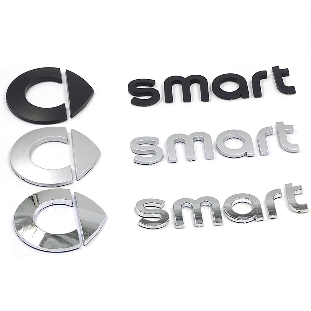 

FOR Smart Logo Rear Trunk car emblem Badge stickers For Smart fortwo 451 FORSPEED FORFOUR 453 ROADSTER FORSTARS Auto accessories