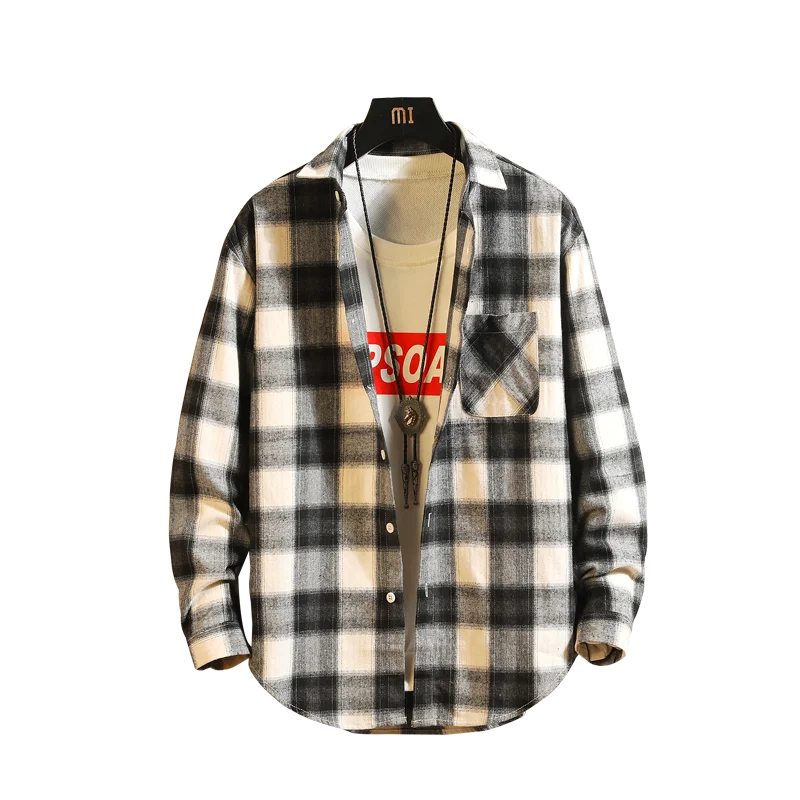

Mens fashion Plaid Shirt Cotton 2019 Spring Autumn Casual Long Sleeve Shirt Soft Comfort Slim Fit Styles Brand Man Clothes