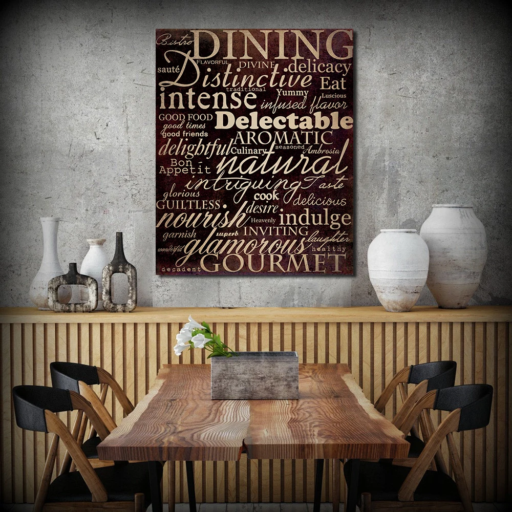 JQHYART Grace Simple Dining Oil Painting Canvas Art Paintings For