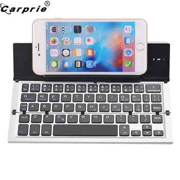 

CARPRIE Portable Foldable Wireless Mini Bluetooth3.0 Keyboard For iPhone PC Tablet Ultra-slim Design (Black,Gray,Gold) Ju02