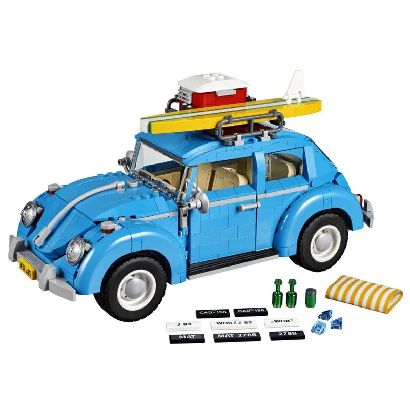 

LEPIN 21003 Genuine Techicc Series City Car Volkswagen Beetle Model Building Blocks Compatible With Lego Toy 10252
