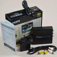 HDMI to Composite 3RCA AV S-Video R/L Audio Vdieo Converter Adapter Support 720P/1080P with RCA/S-video