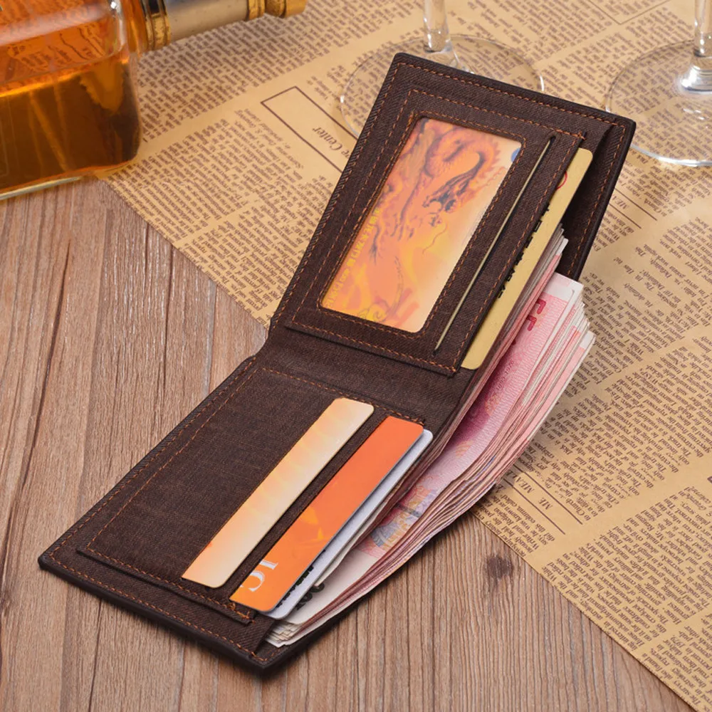 

Aelicy Fashion ID Holders Men Slim Wallet Male Small Zipper Coin ID Business Credit Card Holder Wallets Purses Bag Pouch Case