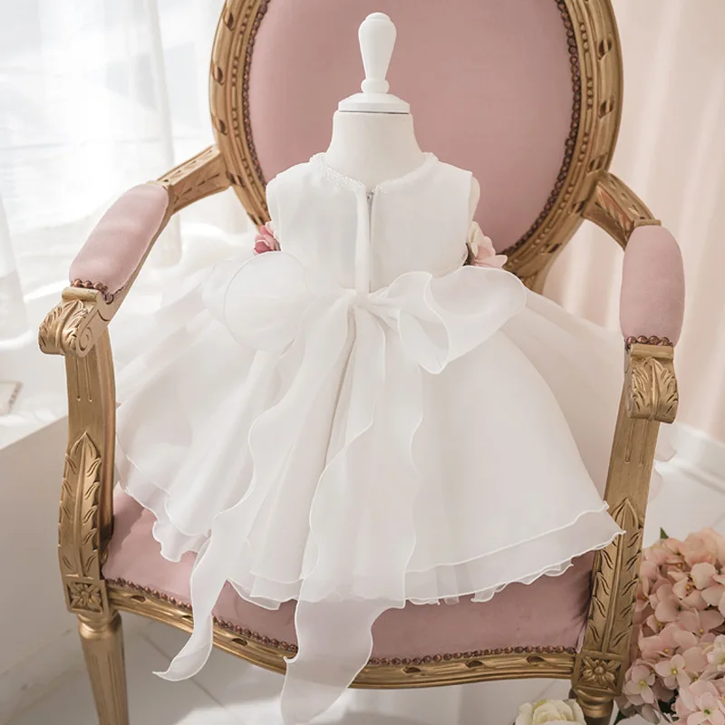 Baby girls birthday party dress for girl kids Flower Girl Wedding Party banquet first party flower