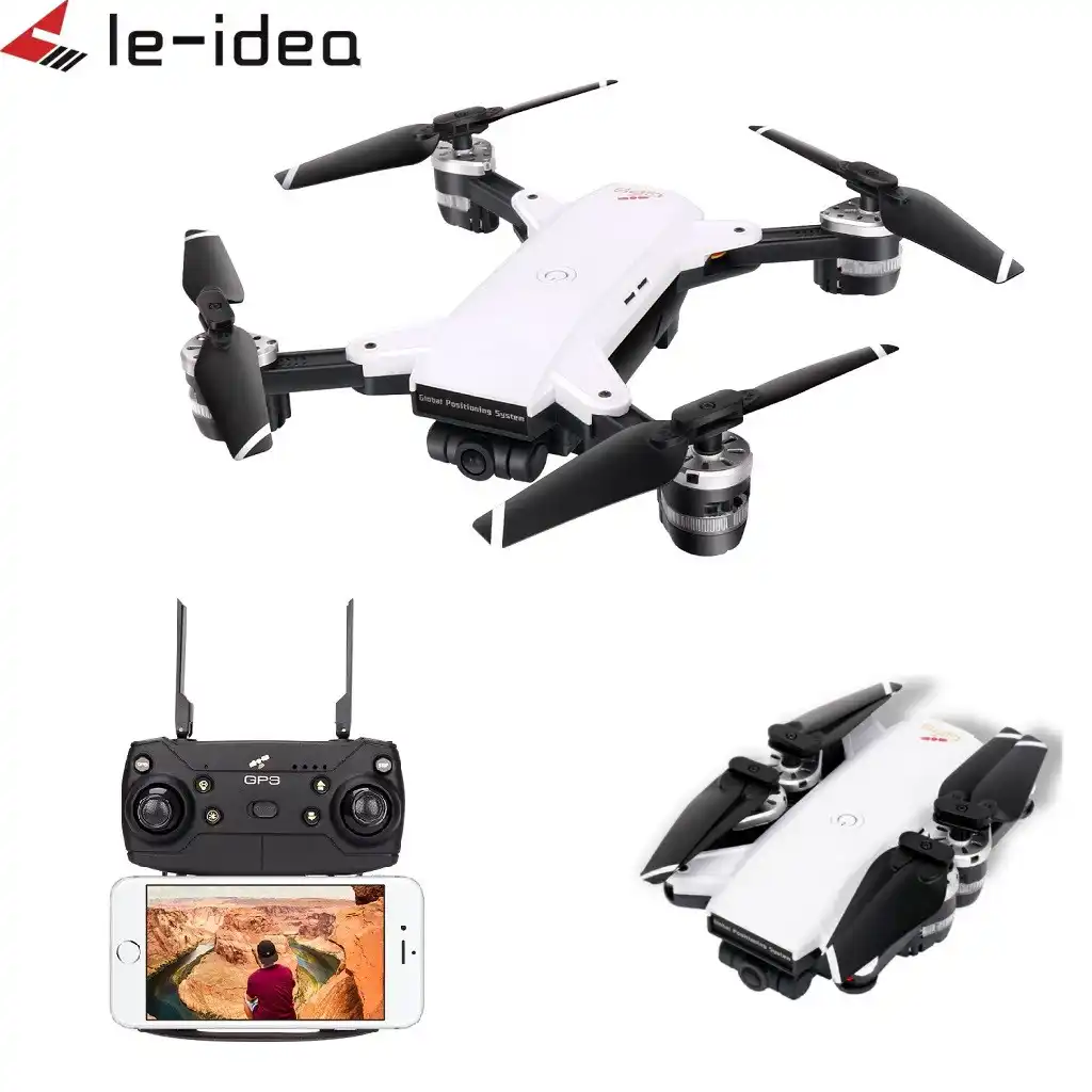 Le Idea Idea10 Drone Gps Wifi Fpv 1080p Wide Angle Camera Rc Helicopter Quadcopter Foldable Altitude Hold Drones With Camera Hd Rc Helicopters Aliexpress