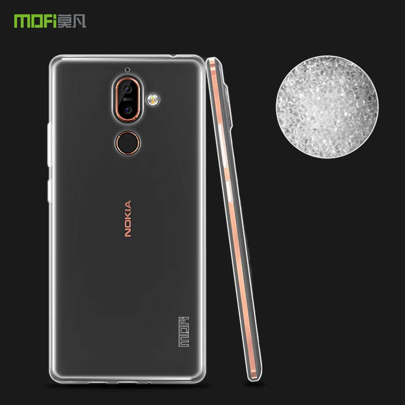 Чехол для Nokia 7 plus силиконовый мягкий чехол задней панели прозрачный из ТПУ nokia7 6 0