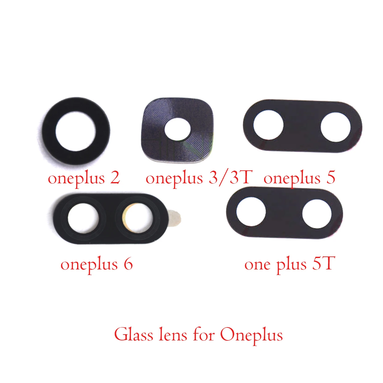 

2pcs A quality rear back camera glass lens for Oneplus 2 3 3T 5 5T 6 6T with sticker