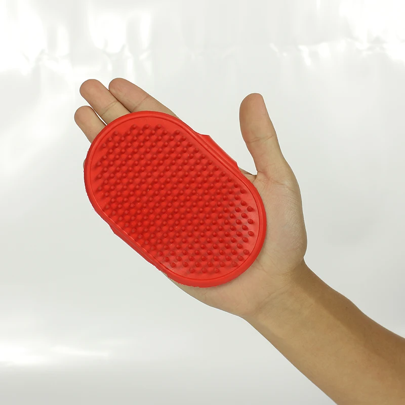 2 Шт./лот Удобные TPR Cat Pet Dog Grooming Glove Mitt Собака Щенок Очистки Стиральных Ванна Кисть