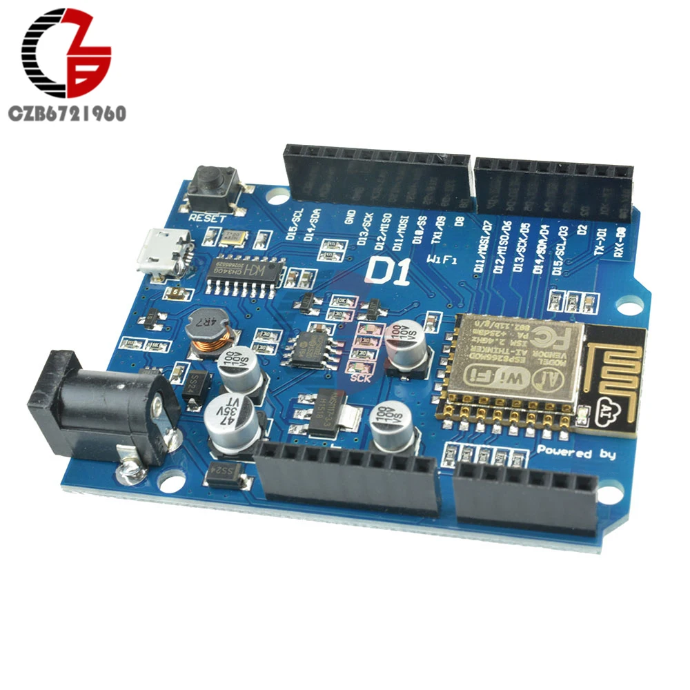 

OTA WeMos D1 CH340 WiFi Wireless Development Board ESP8266 ESP-12E for Arduino IDE UNO R3 Compatible Drive Module 1A 24V ONE