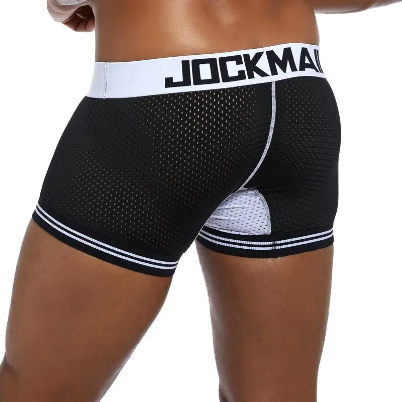 JOCKMAIL, фирменное нижнее белье, боксеры, мужские, дышащие, сетчатые, мужские боксеры, мужские трусы, сексуальные трусы, хлопок, мужские, s, боди, трусы