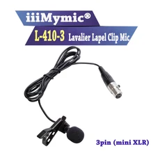 IiiMymic Pro Lavalier клипса для фиксации к одежде кардиоидный емкостный микрофон для AKG беспроводной корпус-пакет передатчик Мини 3-конт. xlr TA3F