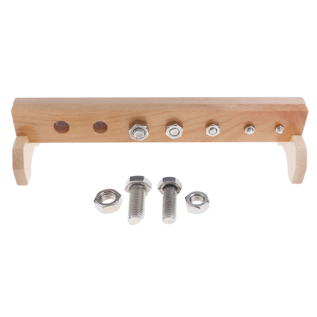 Kids Children's Educational Montessori Teaching Toy - Wooden Screw Board & Nuts Set Early Educational Developmental Toy