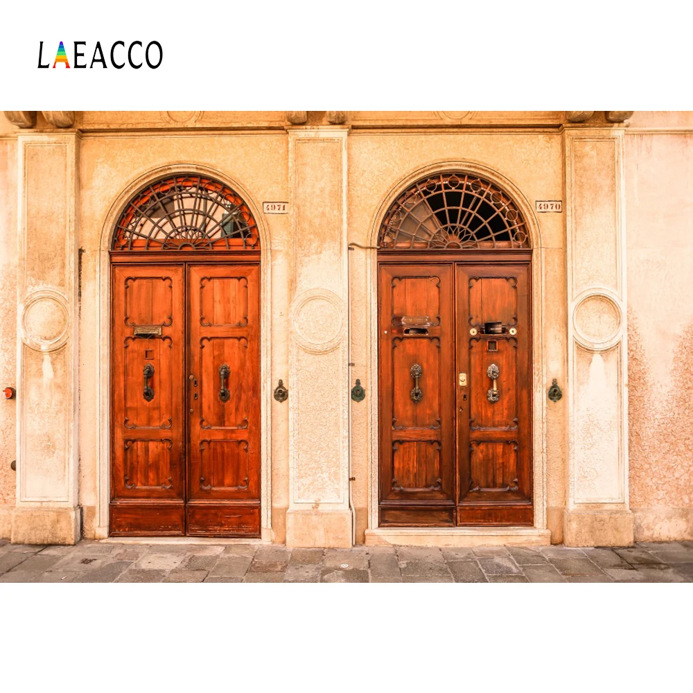

Laeacco Old Wall Fade Arch Doors Photography Backgrounds Customized Photographic Backdrops For Photo Studio