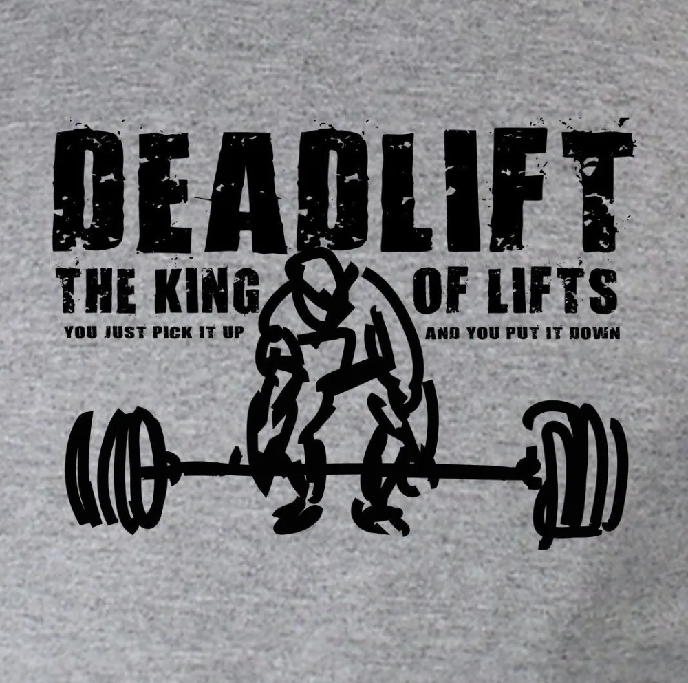 Мужская футболка с коротким рукавом Deadlift серая принтом большие размеры