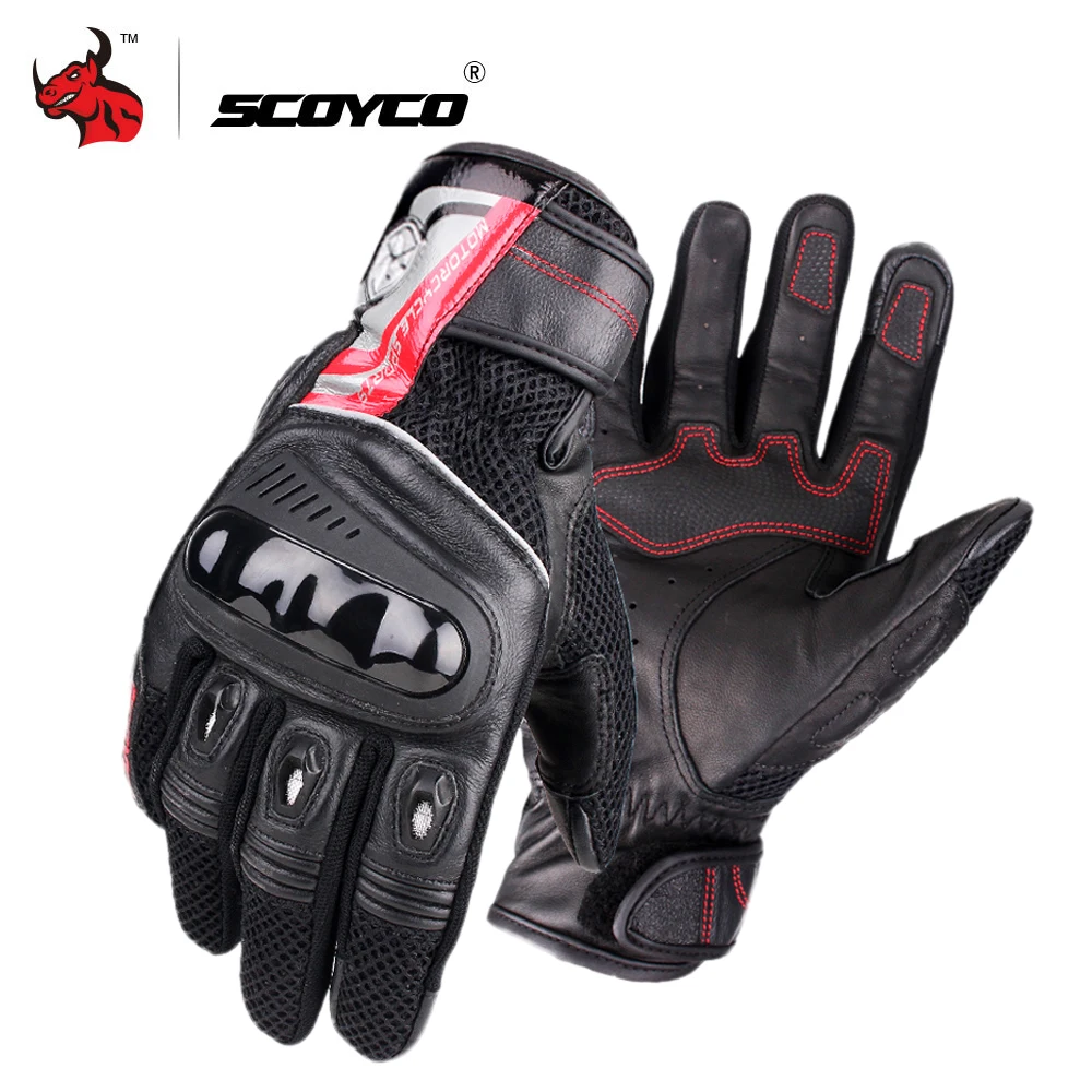 SCOYCO Motorcycle Gloves Breathable Wearable Leather Racing Gloves Men Motorbike Guantes Luvas Moto Motocross Gloves Black SCOYCO Motorcycle Gloves Breathable Wearable Leather Racing Gloves Men Motorbike Guantes Luvas Moto Motocross Gloves Black