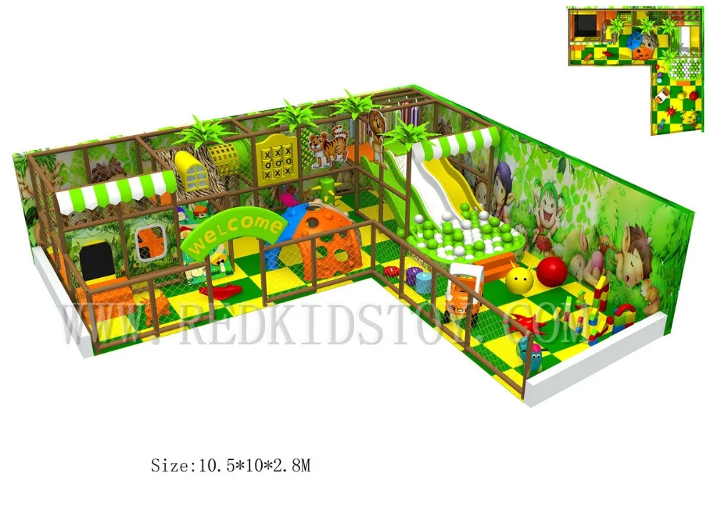 

Designed for Australian Customer Children Indoor Playground Castle With Climbing Dome HZ-18610c