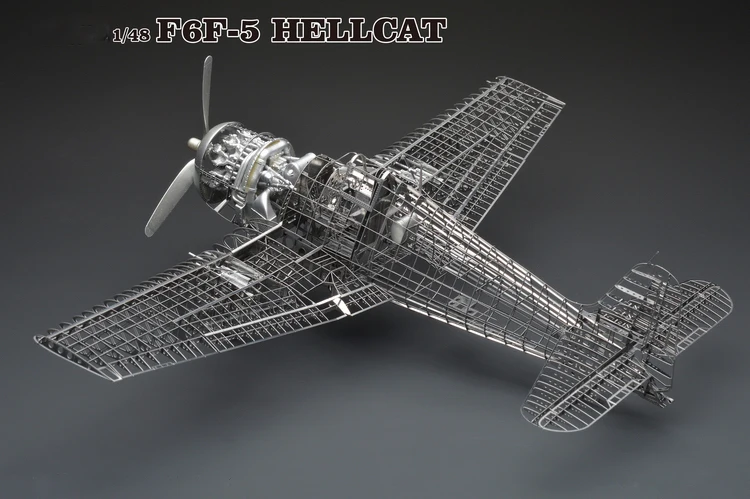 1:48 ГРУММАН F6F Hellcat Складное крыло весело 3d из металла DIY Миниатюрная модель Наборы головоломки Игрушечные лошадки дети мальчик с хобби здания