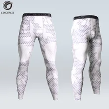 Камуфляжные компрессионные штаны, спортивные колготки для бега, Мужские штаны для бега, футбола, тренировок, леггинсы для фитнеса, Мужская одежда для спортзала, брюки