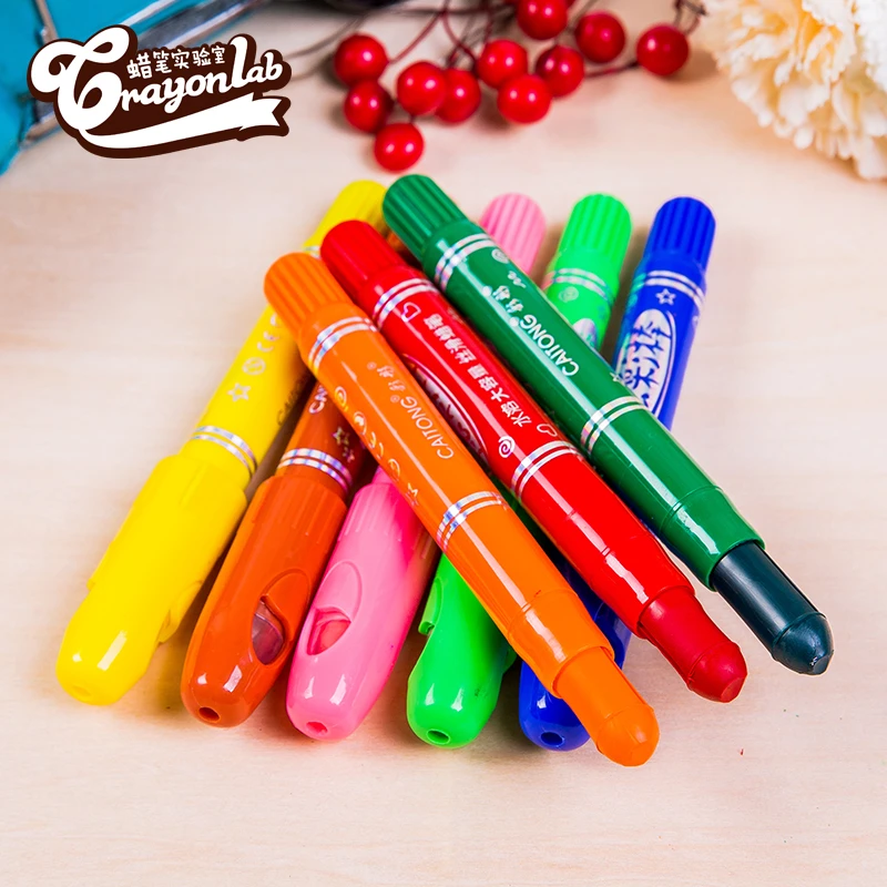 24 Colors/set Drawing Bar Children Painting Silky Pastel Crayon Rotating Washable Pastels for