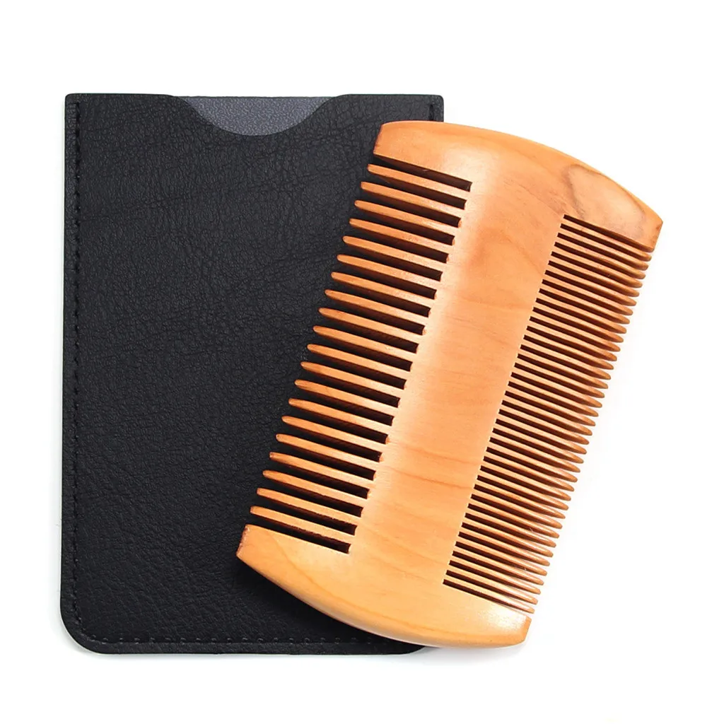 

MAANGE hair brush Wooden Beard Comb Anti Static hairbrush Wood Pocket hair comb with Fine Coarse Teeth For Beard cepillo pelo#ew