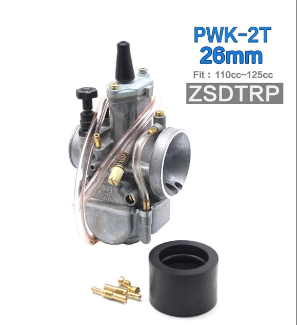 ZS MOTOS двигатель 2 T PWK КАРБЮРАТОР 2 T двигатель 21 24 26 28 30 32 34 мм карбюратор для Honda Yamaha гоночный мотор ATV - Цвет: 26MM