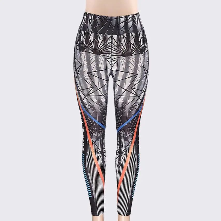 Винтажные леггинсы для спортзала с 3D принтом, женская спортивная одежда, сексуальные эластичные штаны для тренировок, йоги, женские быстросохнущие спортивные брюки для бега# Ju