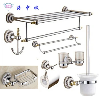

Free shipping!Bathroom Accessories Set,Towel shelf,Towel Bar ,paper holder, toilet brush holder,cup hold,cloth hook,soap holder