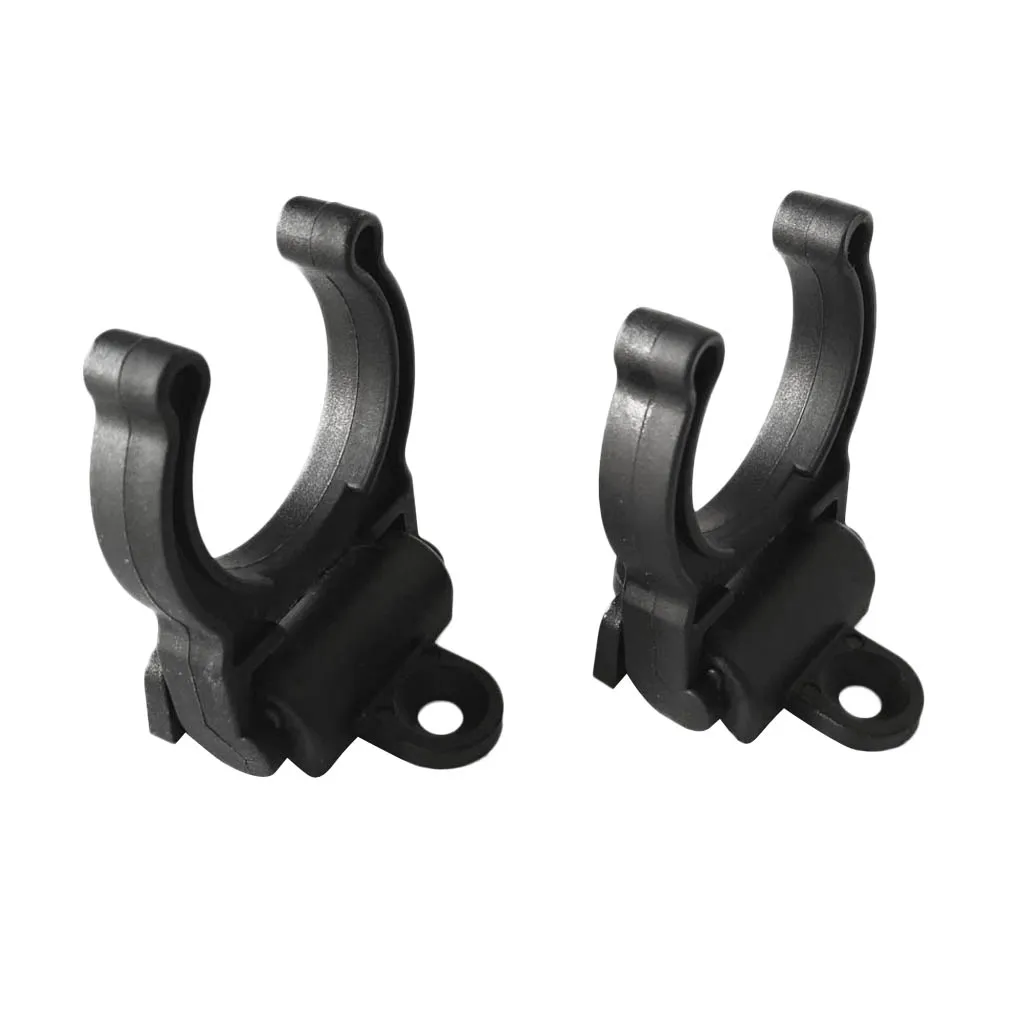 2 Pieces Nylon Kayak Marine Boat Rubber Canoe Paddle Fishing Rod Holder Clip with Screws Vertical Mounted