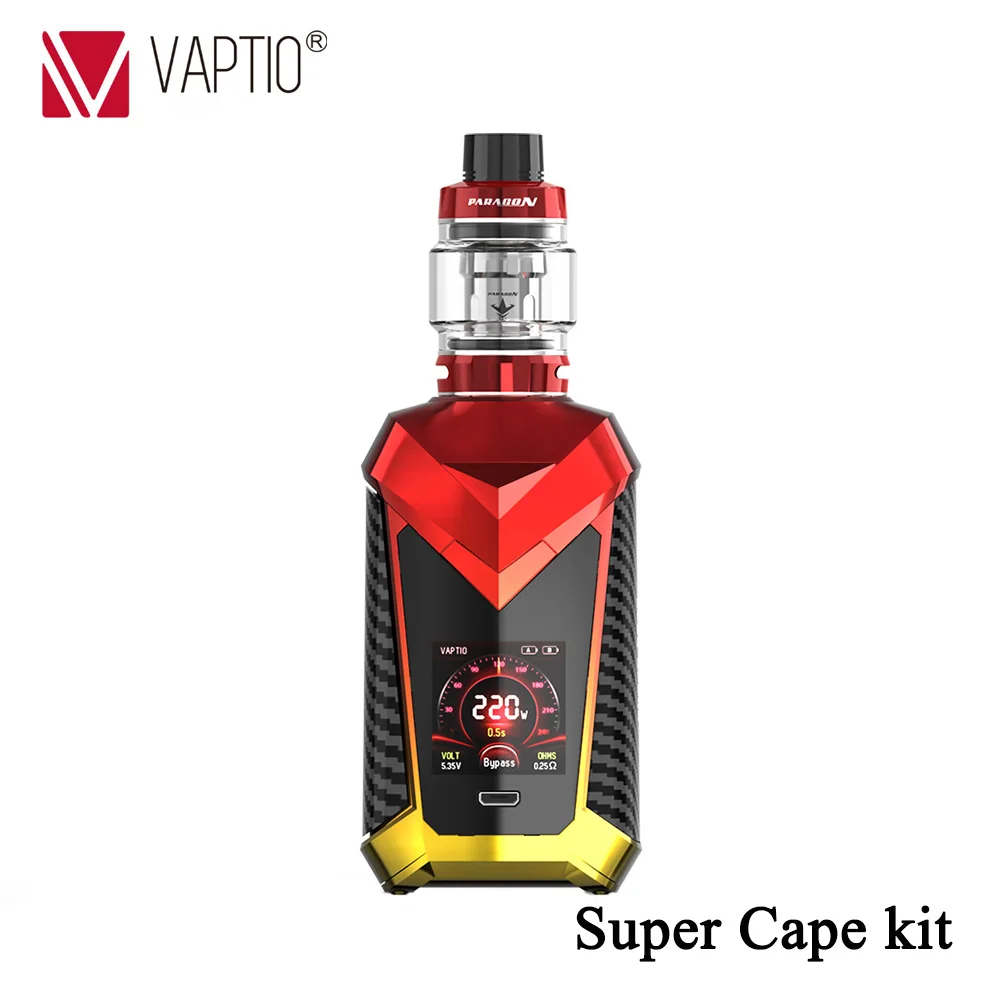 Original Vaptio Super Cape vape Kit E-cigarette Kits Tank Capacity 8.0 ml/2.0 ml 1.3inch HD color TFT screen and cool UI Original Vaptio Super Cape vape Kit E-cigarette Kits Tank Capacity 8.0 ml/2.0 ml 1.3inch HD color TFT screen and cool UI